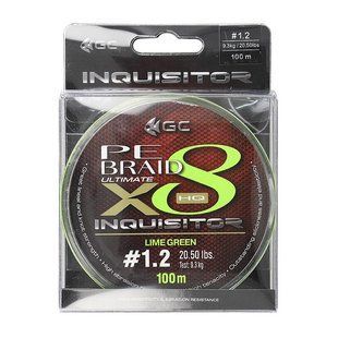 Шнур GC Inquisitor PE X8 100м Lime Green 4139042 фото