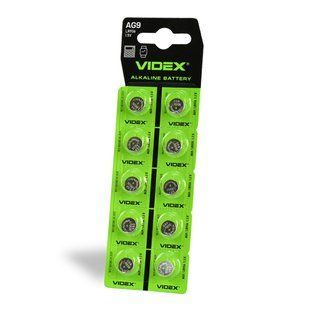 Батарейка годинникова Videx AG 9/LR936 BLISTER CARD AG9/10B/1.5V фото