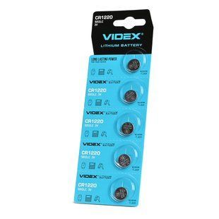 Батарейка літієва Videx CR1220 5шт BLISTER CARD CR1220 5pc фото