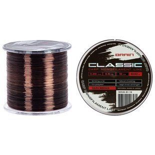 Волосінь Brain Classic Carp Line (dark brown) 600m 1858.81.16 фото