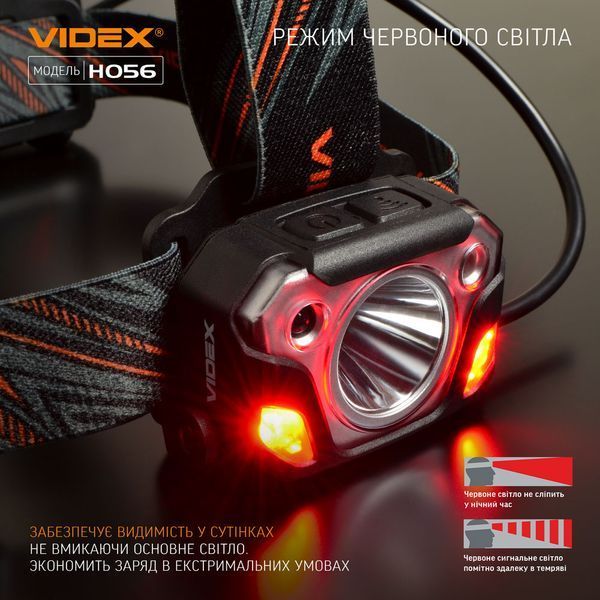 Налобный свитлодиодный фонарик H056 VIDEX 1400Lm 6500K VLF-H056 фото