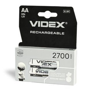 Акумулятори Videx HR6/AA 2700mAh double blister/2шт HR6/2700/2DB фото