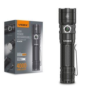 Портативный светодиодный фонарик VIDEX A406 - 4000Lm 6500K VLF-A406 фото