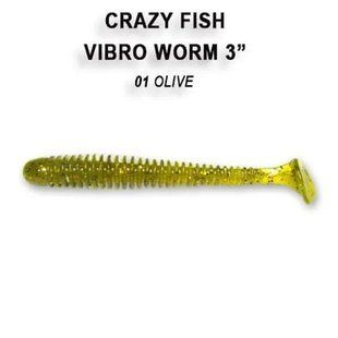 Силіконова приманка Crazy Fish Vibro Worm 4'' 75-100-M121-6 фото