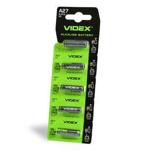 Батарейка лужна Videx А27 5шт BLISTER CARD А27 5pcs BC фото