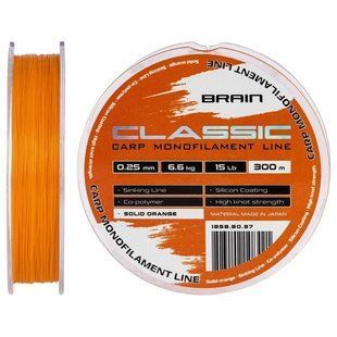 Волосінь Brain Classic Carp Line (solid orange) 300m 1858.81.00 фото