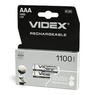 Акумулятори Videx HR03/AAA 1100mAh double blister/2шт HR03/1100/2DB фото