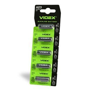Батарейка лужна Videx А23/Е23А 5шт BLISTER CARD А23/Е23А 5pcs BC фото