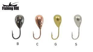 Мормишка вольфрамова Fishing ROI Крапля з отвором 4mm 0,81gr 400-12-4-G фото
