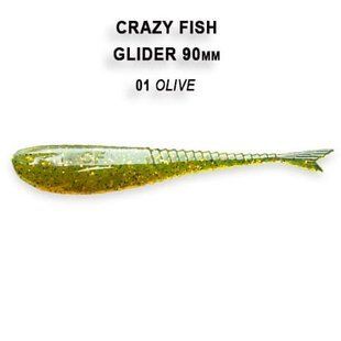 Силіконова приманка Crazy Fish GLIDER 3.5" 36-90-9d-6 фото