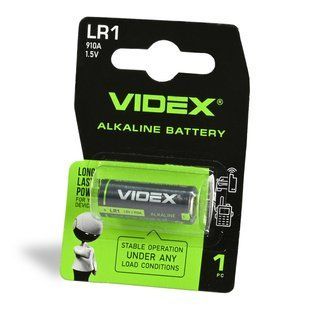 Батарейка лужна Videx LR1 1шт BLISTER LR1 1B фото