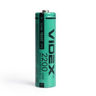 Акумулятор Videx літій-іонний 18650 (без захисту) 2200mAh bulk/1 18650/2200/1B фото