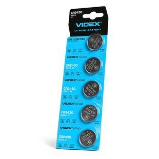 Батарейка літієва Videx CR2430 5шт BLISTER CARD CR2430 5pc фото