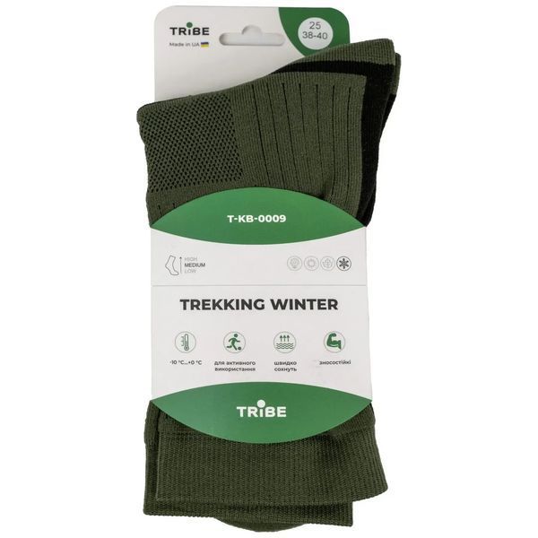 Шкарпетки Tribe Trekking Winter, олива T-KB-0009-olive-44-46 фото