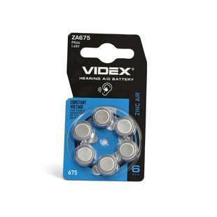 Батарейка повітряно цинкова Videx ZA675 (PR44) BLISTER 6 ZA675 (PR44) B6 фото