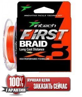 Шнур плетінь Intech First Braid X8 Orange 100m 1489655049 фото
