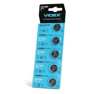 Батарейка літієва Videx CR1620 5шт BLISTER CARD CR1620 5pc фото